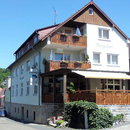 Restaurant - Pension Herrgottstal Креглинген Экстерьер фото