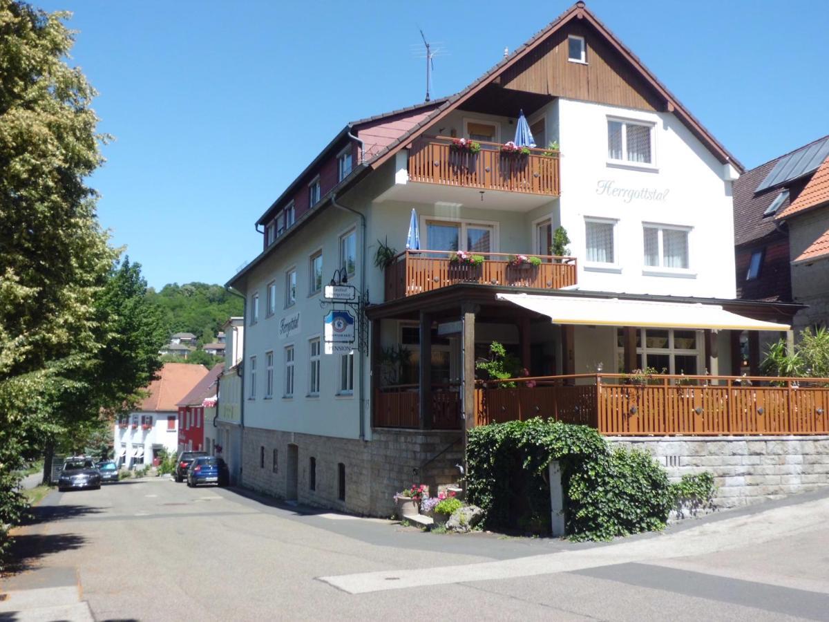 Restaurant - Pension Herrgottstal Креглинген Экстерьер фото