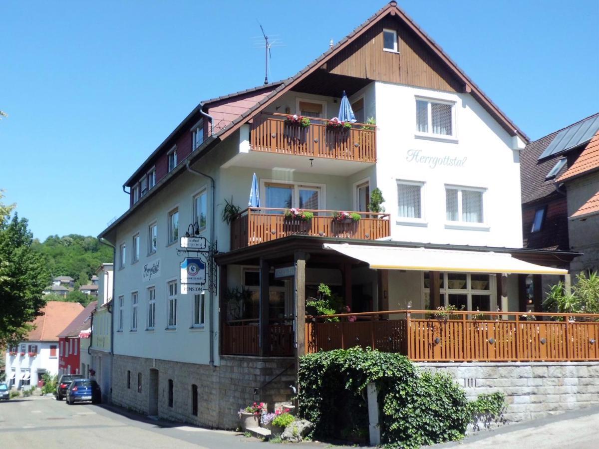 Restaurant - Pension Herrgottstal Креглинген Экстерьер фото